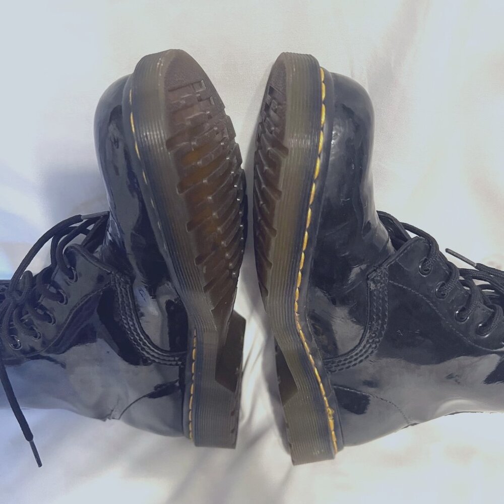 Dr. Martens--Sz.10 #1460 AIR Wair/Bouncing Soles-Black Patent Leather Shiny - Picture 9 of 16
